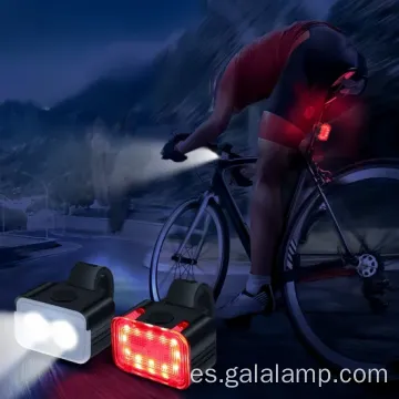Set de luz de bicicleta impermeable recargable de USB
